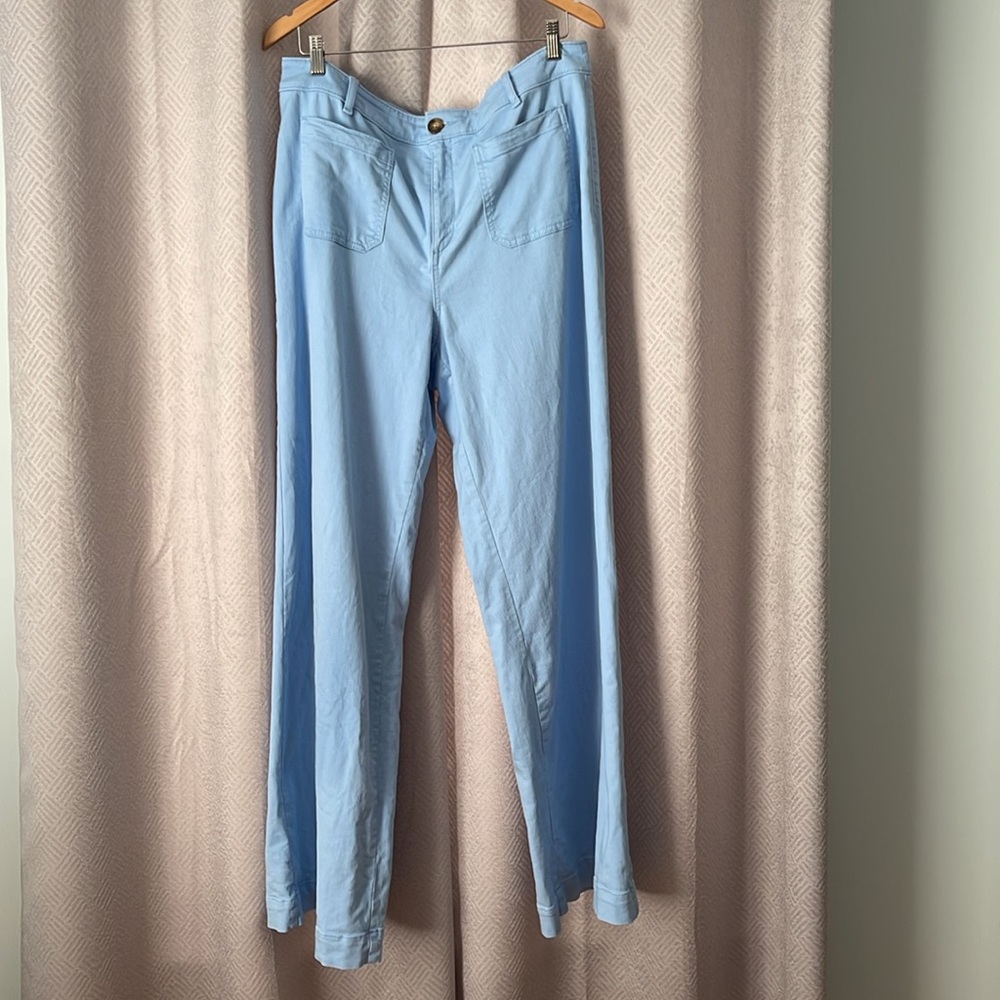 TALL Palmer wide leg pant in twill - Picture 2 of 5